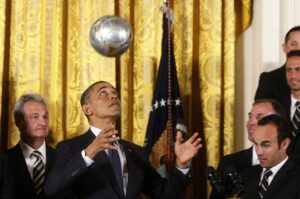 u-s-president-obama-bounces-soccer-ball-while-hosting-the-2012-mls-cup-winner-los-angeles-galaxy-in-washington