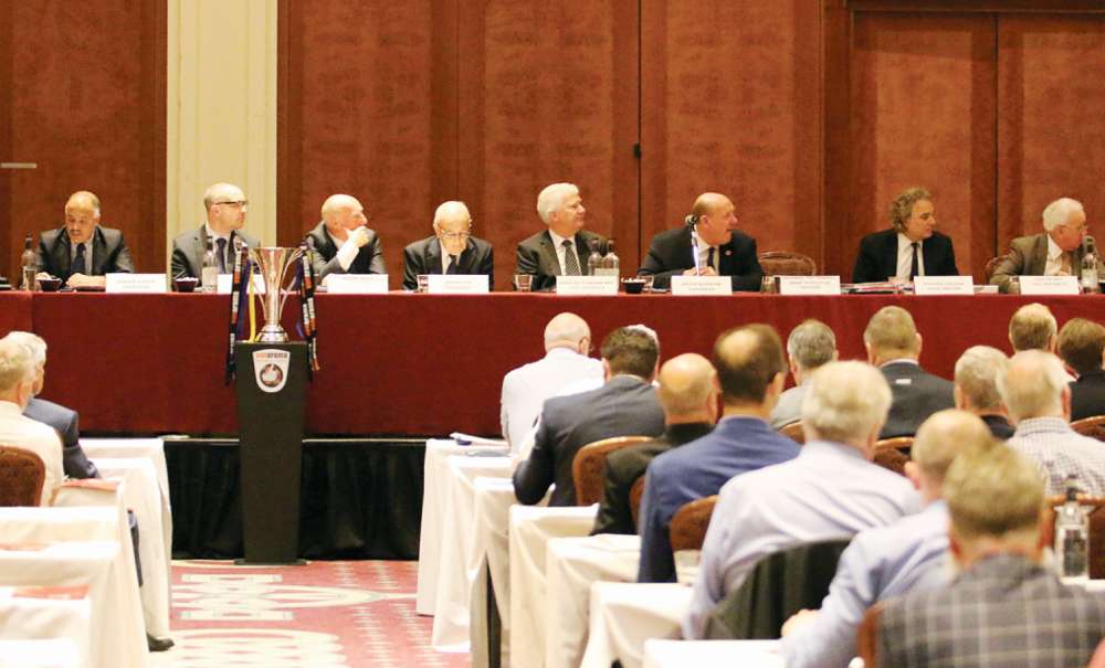 The National League discuss their plans at the recent AGM at Celtic Manor
