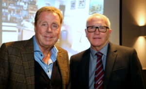 Harry Redknapp with Hamworthy United chairman Steve Harvey