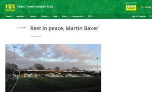 Martin Baker Yeovil Town