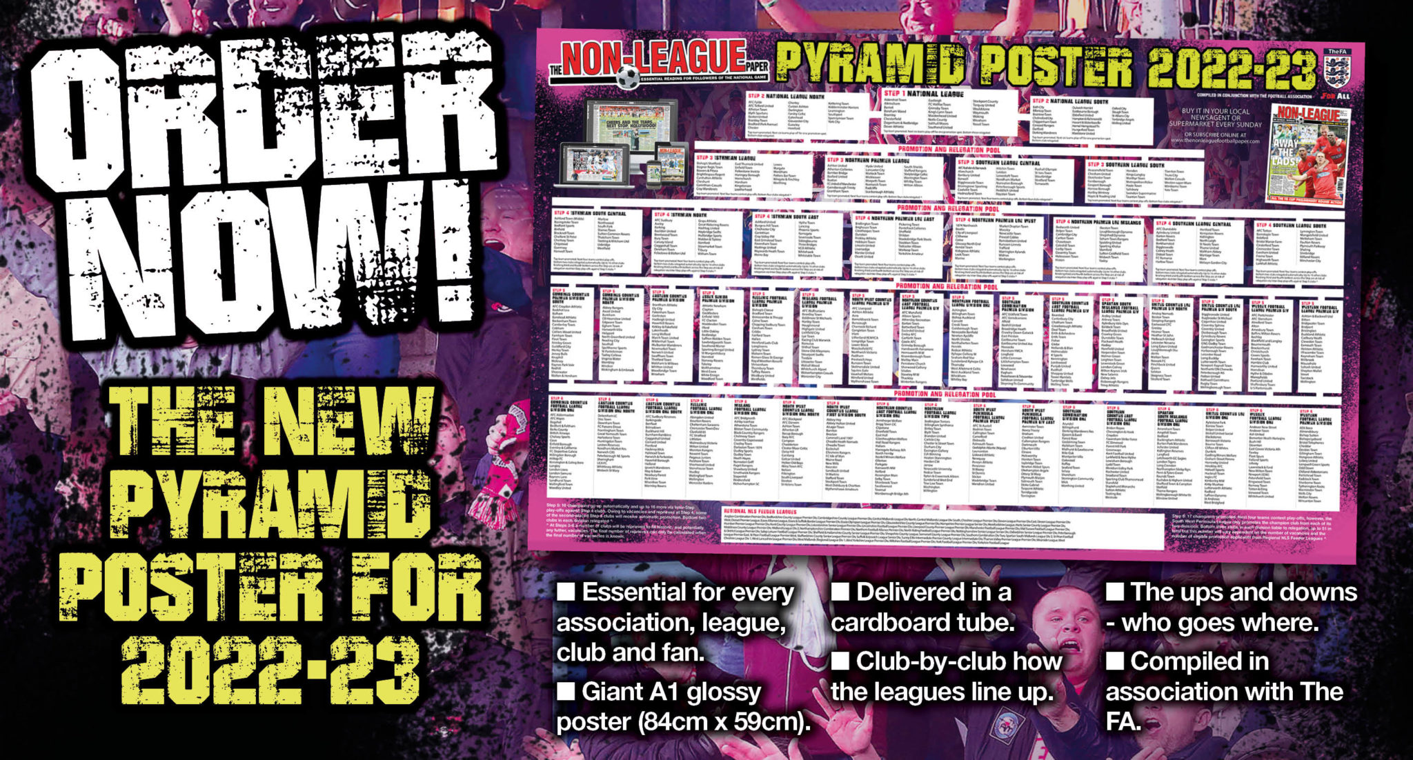 NEW NonLeague Pyramid Poster 202223! Order yours now The NonLeague Football Paper