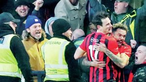 Anthony Church celebrates his Sittingbourne winner PICTURE: Focus Images