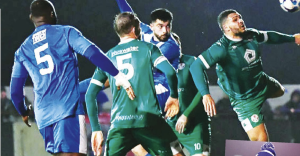 LOOKING UP: Nuneaton Town are back flying high under joint-boss Russell Dodd, inset PICTURE: Simon Kimber