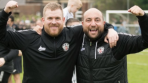 Heaton Stannington manager Dean Nicholson (R) and assistant manager Andy McBride (L) Photo: Joe Street