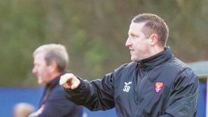 END ON A HIGH: Stuart Broadley, and co-boss Andy Crump, will stand down at Felixstowe & Walton United at the end of the season PICTURES: Stefan Peck