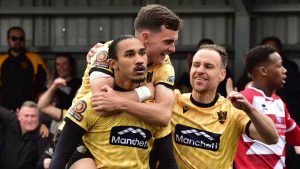MAID TO MEASURE: Maidstone United are looking to complete the away play-off treble PICTURE: Steve Terrell