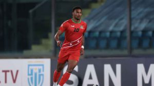 Tyrese Shade on international duty with St. Kitts and Nevis PICTURE: Alamy