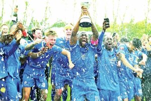 WE’RE ON THE UP: Bedford Town won Southern Premier Central