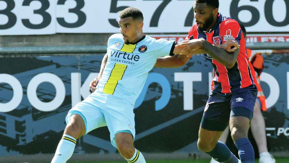 BACK IN BUSINESS: Kwesi Appiah scored on his first game back for Ebbsfleet United PICTURE: Arfa