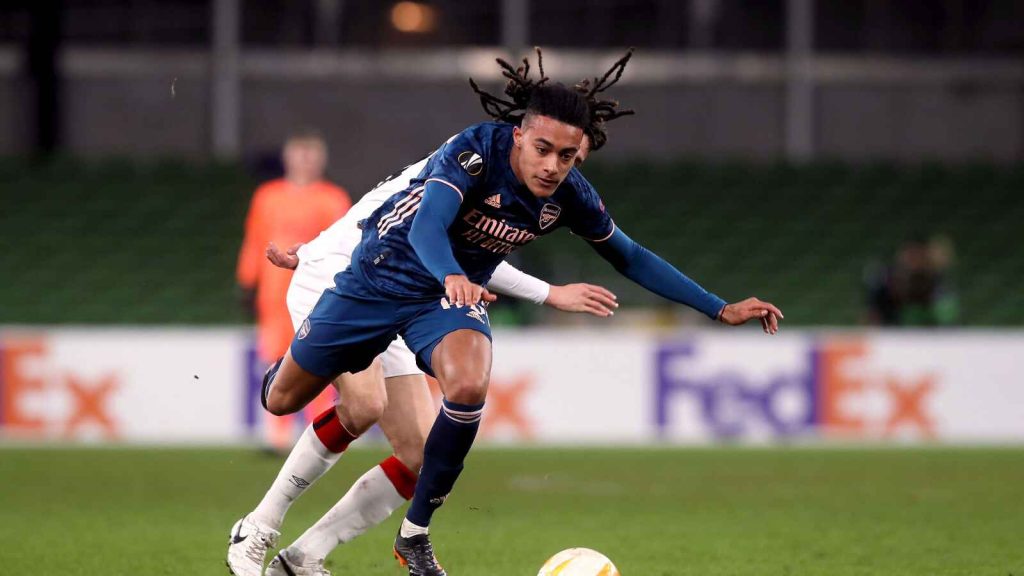 Miguel Azeez in action for Arsenal in the Europa League back in 2020 PICTURE: Alamy