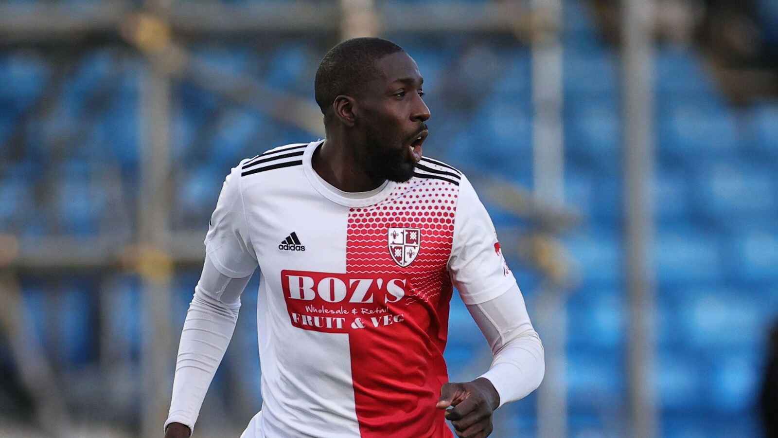 Moussa Diarra in action for Woking back in 2021 PICTURE: Alamy