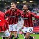 Elijah Dixon-Bonner celebrates with his Morecambe team-mates after finding the net in their seven-goal thriller against Wealdstone