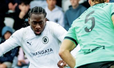 Boreham Wood’s Abdul Abdulmailk scores their opening goal
