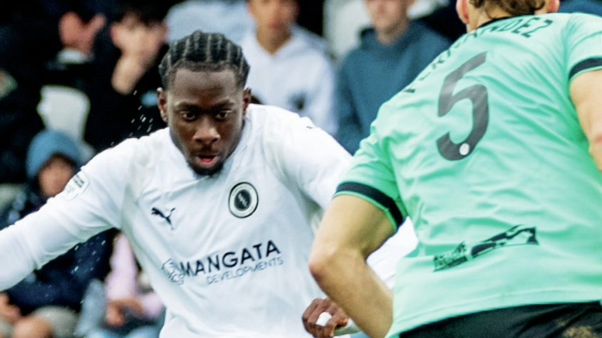 Boreham Wood’s Abdul Abdulmailk scores their opening goal