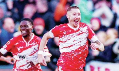 ON BOARD: Lee Martin celebrates as a Ramsgate player
