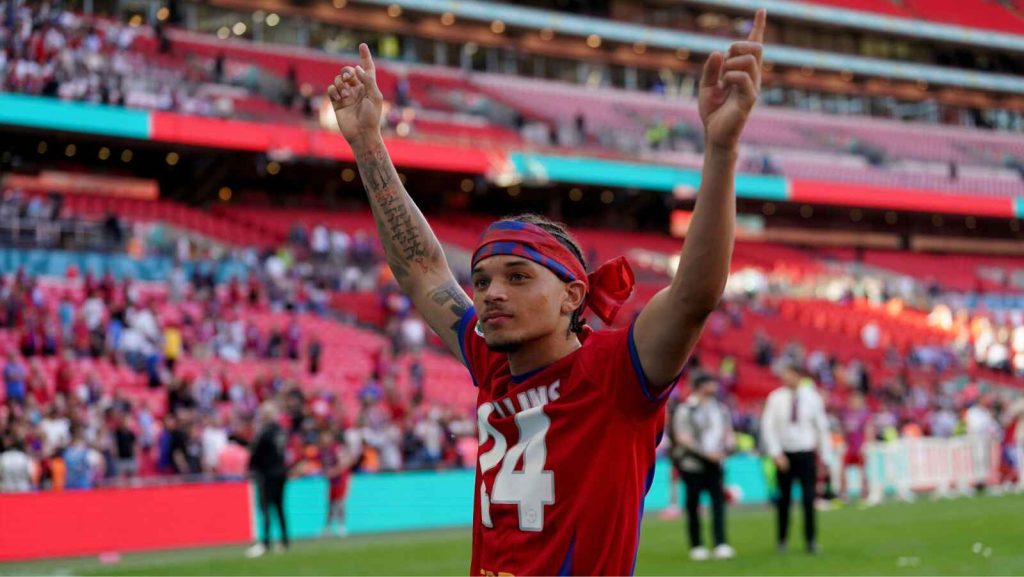 Maxwell Mullins celebrates Aldershot Town’s historic Isuzu FA Trophy win at Wembley
