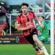 Tom Crawford scores Altrincham's opener PICTURE: Jonathan