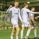 AFC Fylde’s Danny Ormerod and teammates celebrate