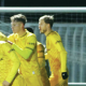 :Kai Jennings celebrates his goal for Sutton United