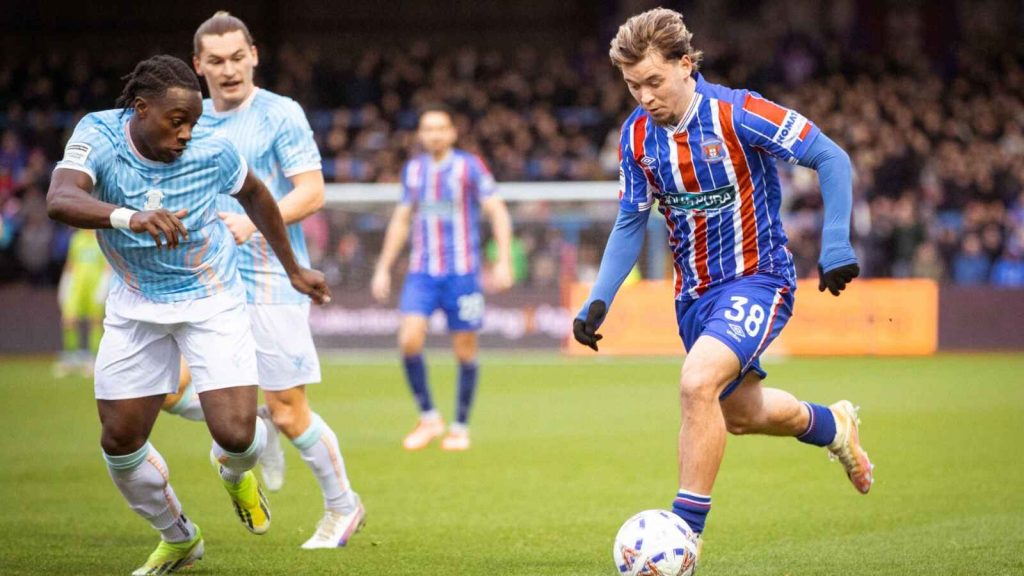Chris Conn-Clarke on the attack for Carlisle United in their victory against Tamworth