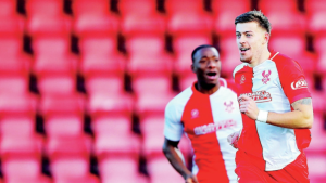 Kiddy’s matchwinner celebrates