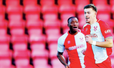 Kiddy’s matchwinner celebrates