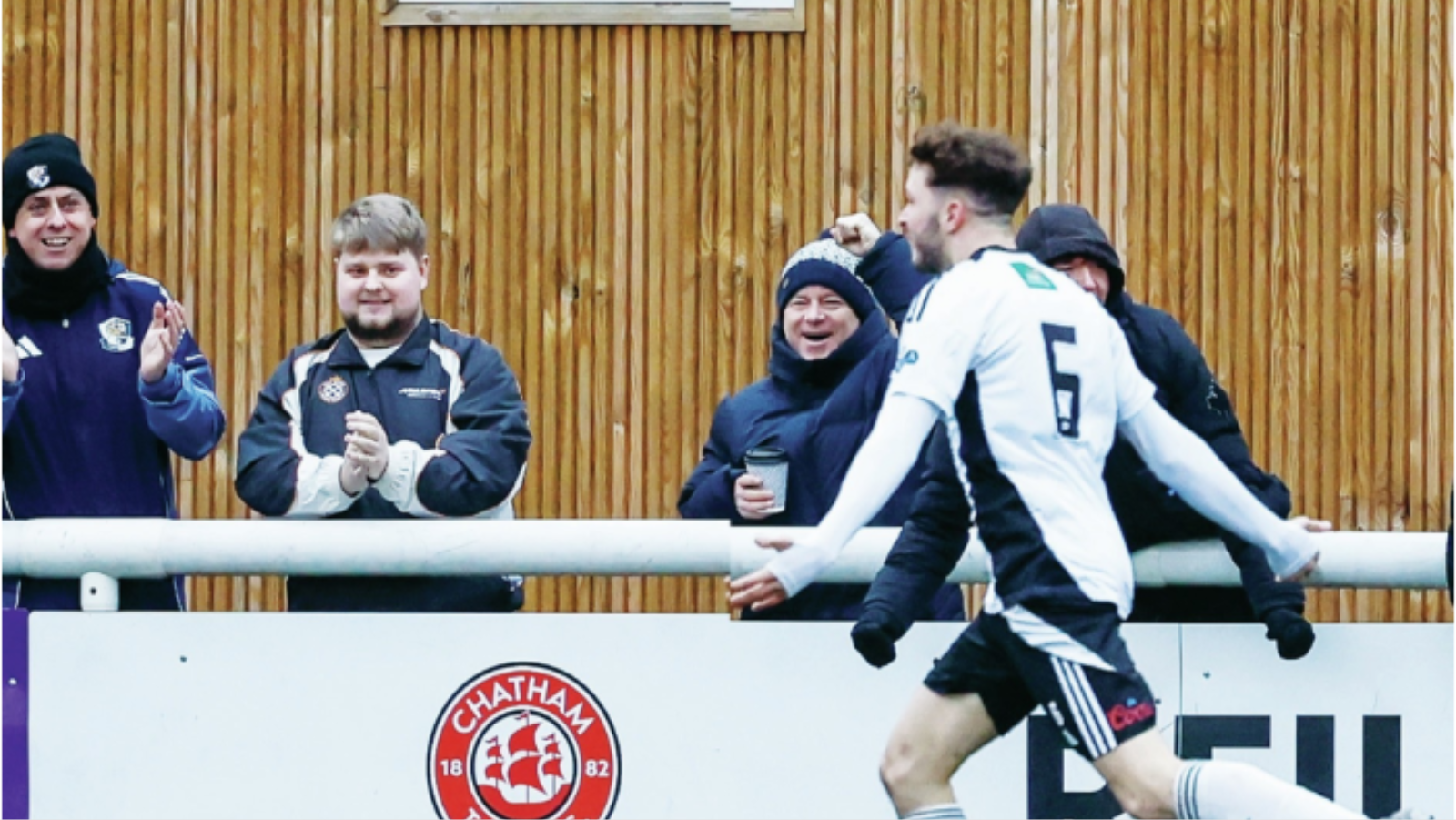 Dartford’s George Whitefield celebrates scoring
