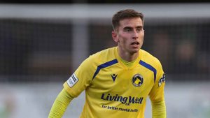 Joe Sbarra in action for Solihull Moors this season