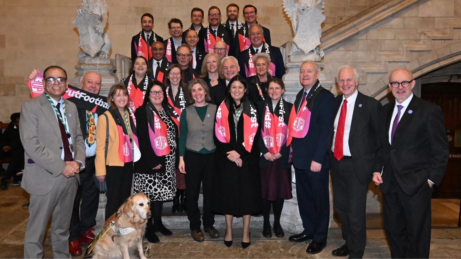 MPs from across the political spectrum show their support for the National League’s 3UP campaign at Westminster Hall.