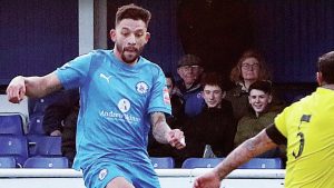 Macauley Bonne on his debut for Billericay and inset, Danny Scopes