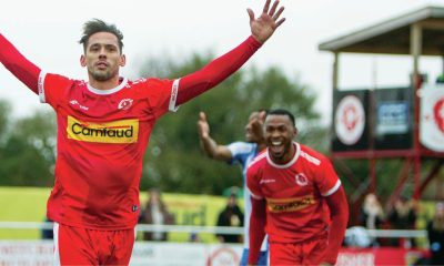 Punjab’s Jack Hopkins scores against Fisher FC