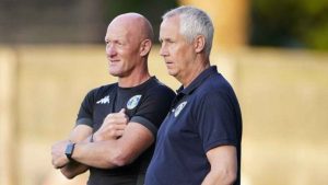 King’s Lynn Town manager Ian Culverhouse (right) and his assistant Paul Bastock