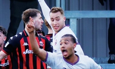 Goal celebrations for Aidan Francis-Clarke of Braintree Town