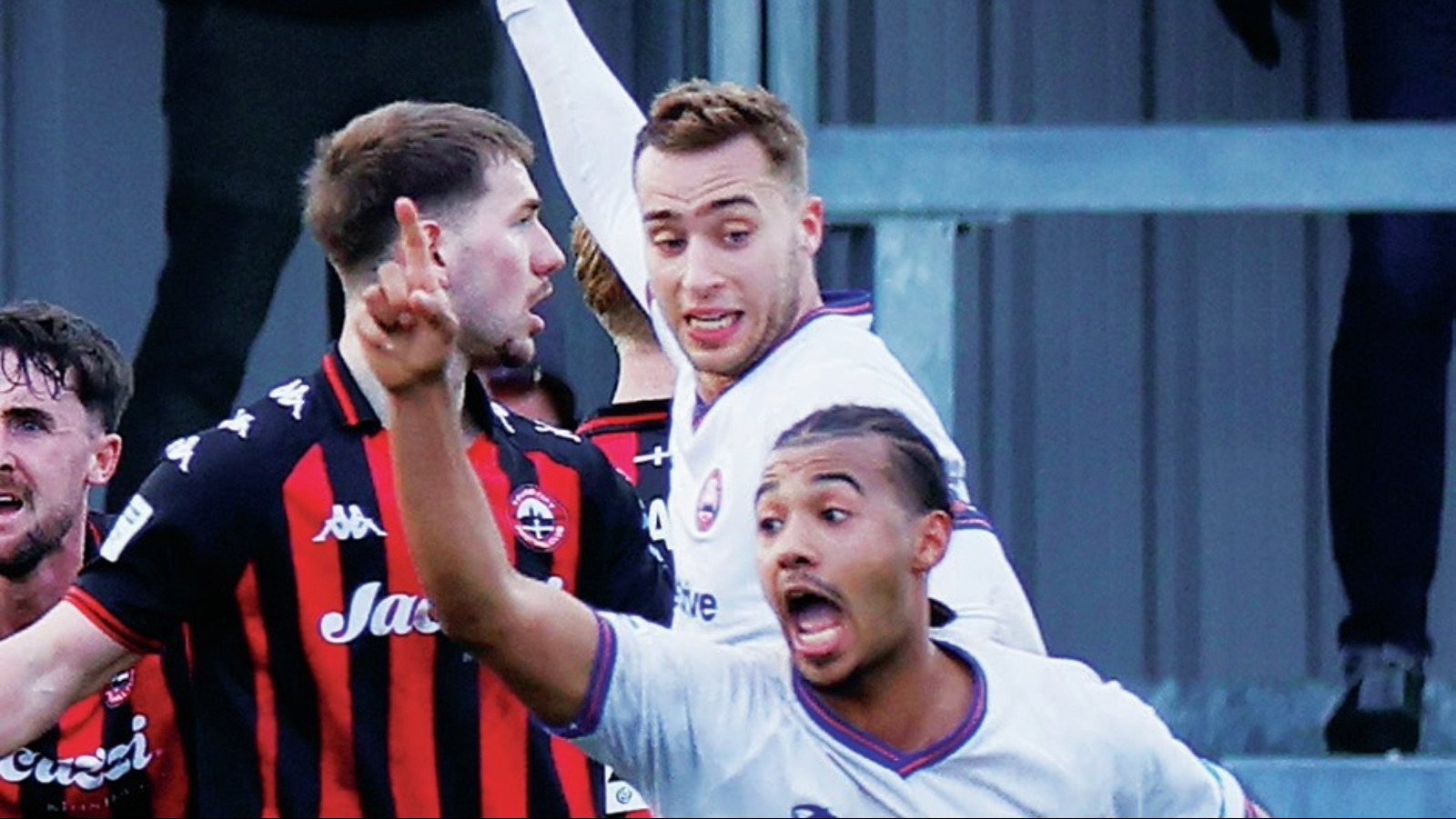 Goal celebrations for Aidan Francis-Clarke of Braintree Town