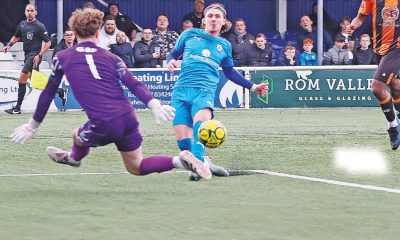 Elliot Long fires in for Billericay Town to take the lead