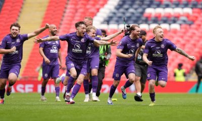 AFC Stoneham players celebrate after winning the Isuzu FA Vase at Wembley