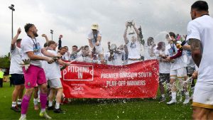Farnham Town celebrate promotion to Step 2