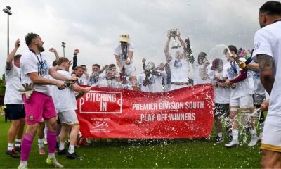 Farnham Town celebrate promotion to Step 2
