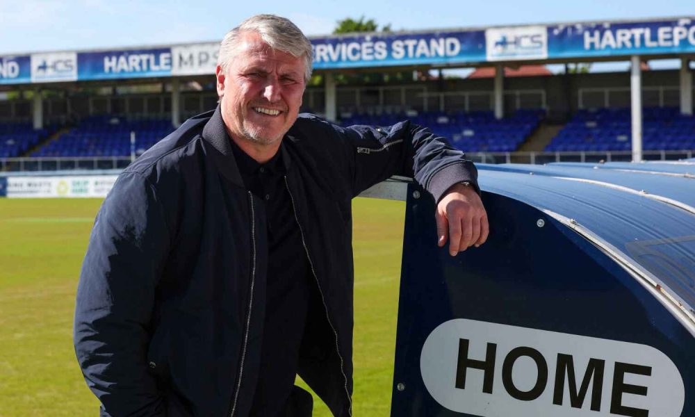 Hartlepool United head coach Lee Clark