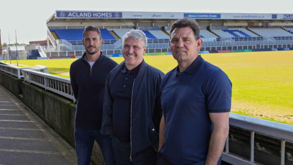 Lee Clark, Chris Beech and Gary Liddle at the Prestige Group Stadium