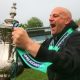 Adam Murray celebrates promotion with Kidderminster Harriers before his expected departure