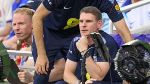 England manager Thomas Tuchel, top, and assistant Anthony Barry