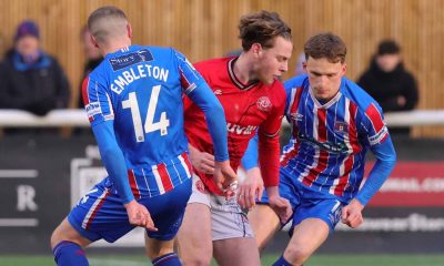 Sam Sene-Richardson in action against Carlisle United during Chatham Town’s impressive Isuzu FA Trophy campaign last season.