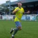 Riley McLachlan races away to celebrate his decisive goal for Alfreton Town.