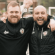 Heaton Stannington manager Dean Nicholson (R) and assistant manager Andy McBride (L)