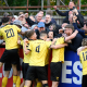 Tadley Calleva celebrate at the final whistle after earning a replay against Aldershot Town.