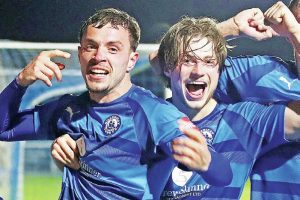UP FOR THE CUP: Billericay celebrate their Velocity Cup victory PICTURES: Nicky Hayes