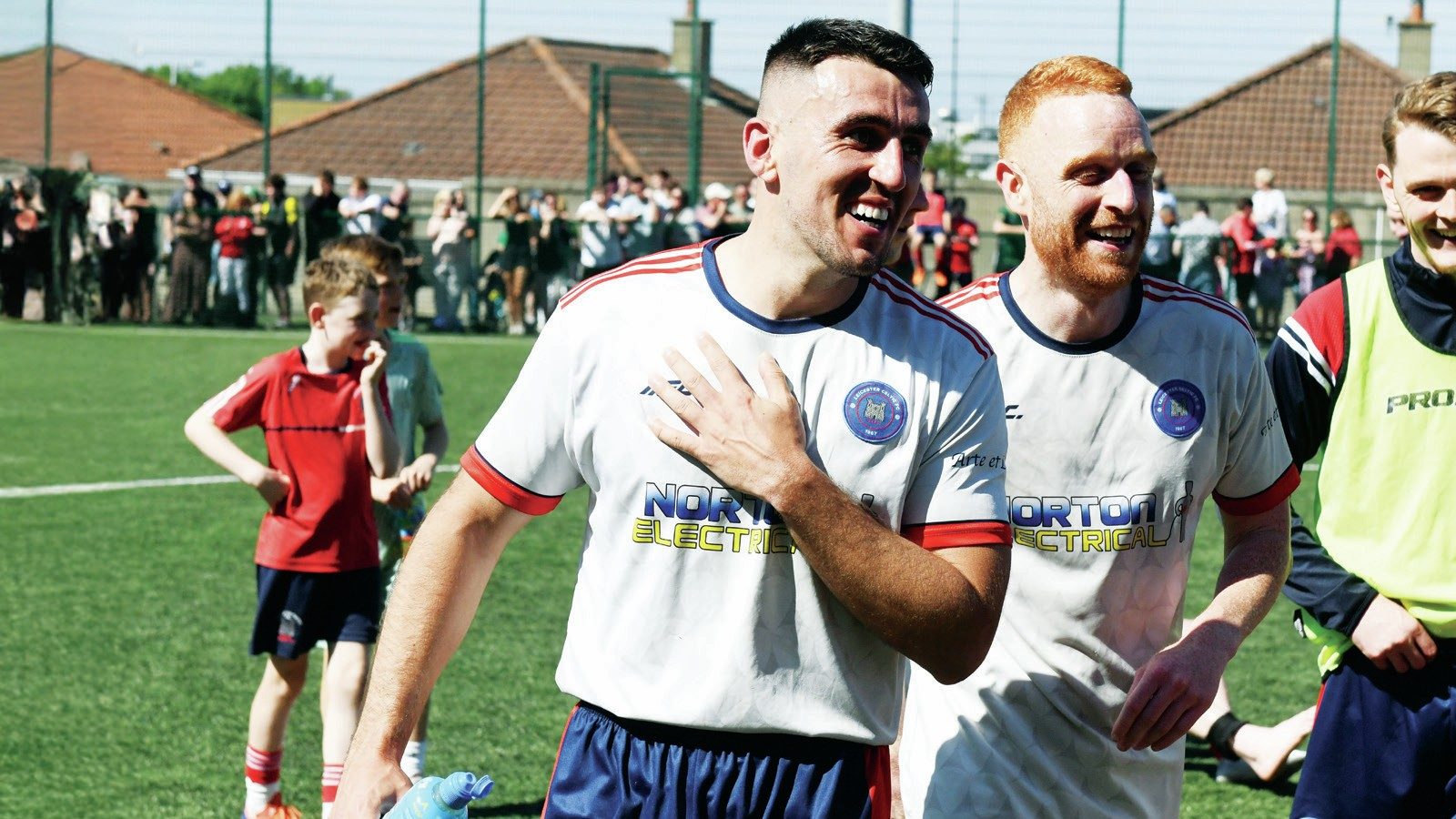 UP FOR THE CUP: Leicester Celtic players prepare to face Fanad United in the FAI Cup PICTURE: Gruber Images