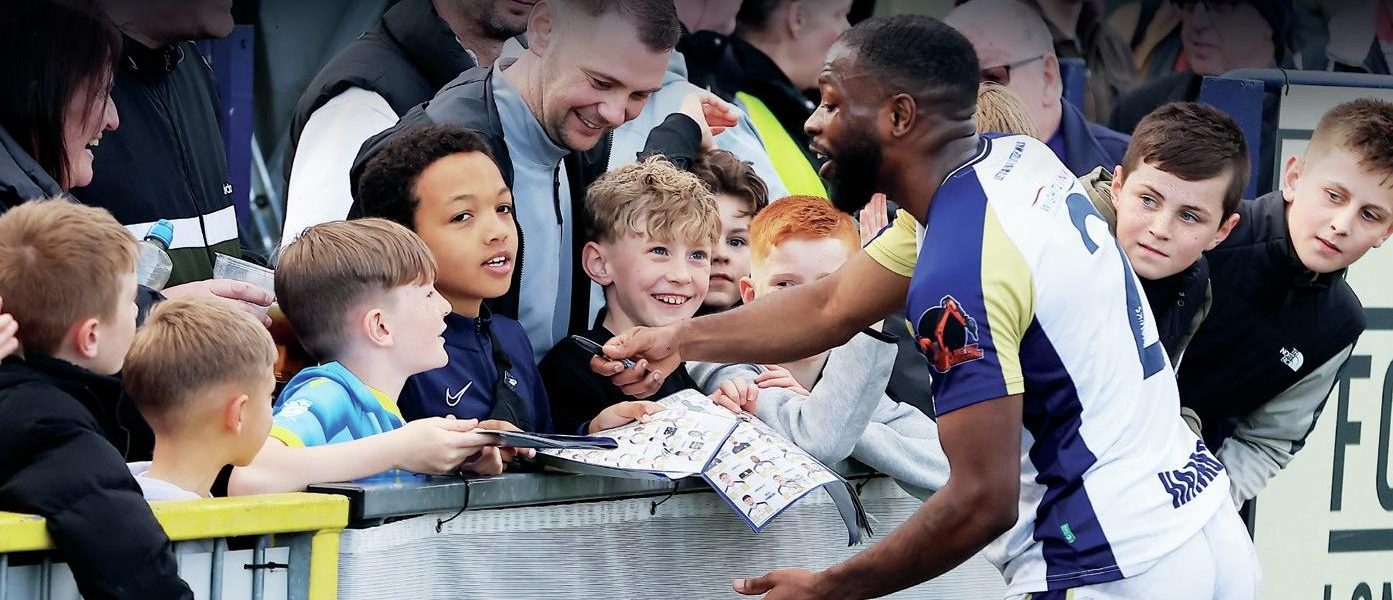 TERRACE HERO: Non-League Day is a time to showcase to the community, as Havant’s Devante Stanley demonstrates PICTURE: Dave Haines