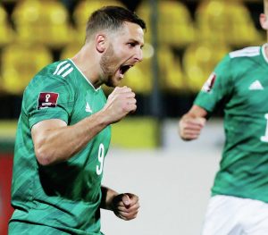 BIG STAGE: Conor Washington celebrates for Northern Ireland PICTURE: Alamy